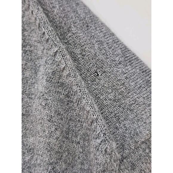 BANANA REPUBLIC Luxury Blend Silk Cashmere Striped Gray Crewneck Sweater M - Picture 8 of 8